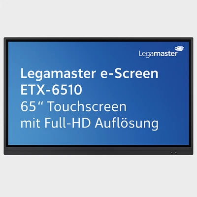 Legamaster e-Screen ETX-6510 65" Touchscreen mit Full-HD Auflösung - Bild 1 von 4