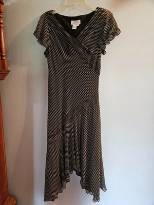 VESTIDO VINTAGE Y2K ADRIANNA PAPELL LUNARES TALLA 8 Foto 1 de 4