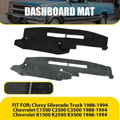Dashmat For Chevy Silverado K1500 K2500 K3500 1988-1994 Dash Mat Dashboard Cover - Image 1 of 4