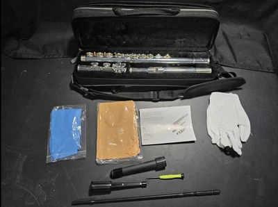 🎵 Flauta de concierto Eastar con estuche de transporte soporte para flautas banda escolar estudiante Foto 1 de 4