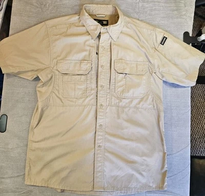 Blackhawk Tactical Shirt Men’s Medium Beige Short Sleeve Button Up Outdoor - image 1 of 4