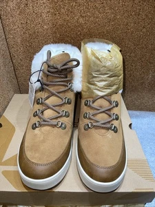Neu Koolaburra by UGG Tynlee hellbraun Wildleder Fell gefüttert Winter Schnee Stiefel 10 Damen - Bild 1 von 7