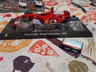 D08a DAMAGED 1/24 F1 Ferrari F2004 Schumacher 2004 Centauria Atlas Panini Altaya - Immagine 1 di 4