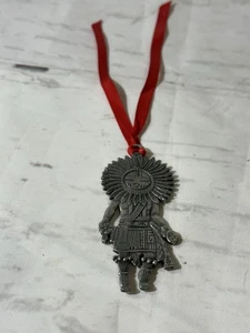 Vintage Silver Tone Kachina Pendant Charm Southwestern 3" Long - Picture 1 of 3