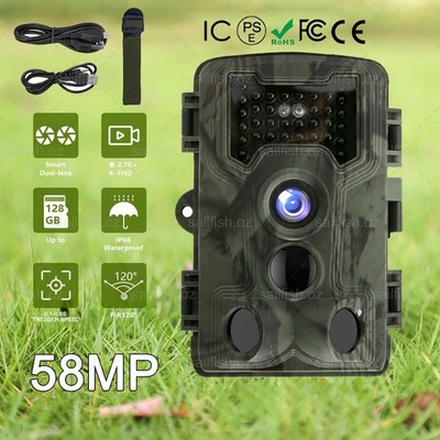 Hunting Trail Camera 58MP 1080P Wildlife Game Night Vision Outdoor Security Cam - image 1 of 4
