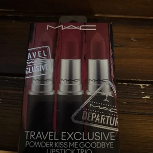 MAC Powder Kiss Me Goodbye Lipstick Trio Set,StayCurious,Werkx3,Devoted to Chili - Picture 1 of 2
