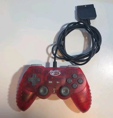 PlayStation 2 PS2 - Mad Catz Control Pad Pro Controller - Clear Red - 8216 - Image 1 of 3