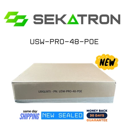 🔀 NEW Ubiquiti UniFi USW-PRO-48-PoE 48-Port PoE Managed Switch ⚡FastShip - Image 1 of 2