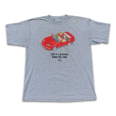 РЕДКАЯ винтажная серая рубашка 90-х Stanley Desantis Nissan 300 ZX Barbie размер США XL - Изображение 1 из 4