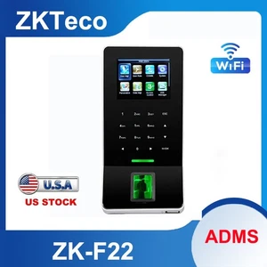 ZKTeco F22 WiFi+ADMS TCP/IP Biometric Fingerprint Access Time Attendance US - Picture 1 of 6