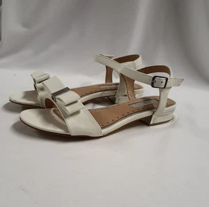 Miss KG Sandals Bow Detail White Faux Leather Size EU 37 - Picture 1 of 8
