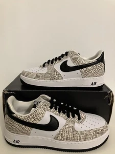 Nike Air Force 1 Low Retro Cocoa Snake 2018 White Black Cocoa size 8 845053 104 - Picture 1 of 8