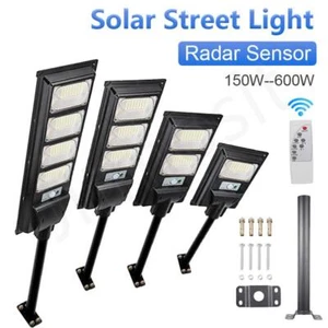 Solar Sensor Street light Outdoor LED Waterproof Cool White Energy Saving Garden - Picture 1 of 20