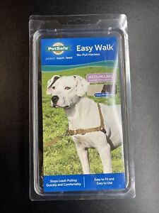 PetSafe Dog Nylon Easy Walk Harness Reduce Pulling Medium/Large Fawn and Brown