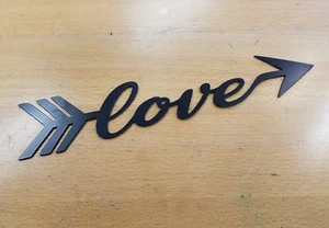 Liebe Pfeil Metall Wandbild Plasmaschnitt Wohndeko Geschenkidee - Bild 1 von 1