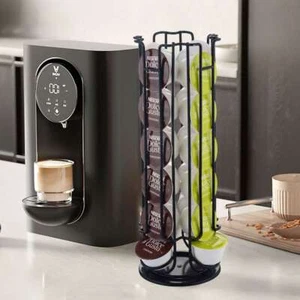 Iron Rotating Coffee Pod Holder Dispenser Carousel 24 Coffee Pods Storage Rack - Picture 1 of 10