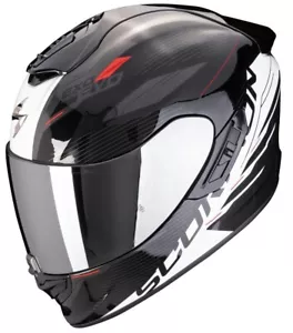 CASCO INTEGRALE ECE 22.06 SCORPION EXO 1400 EVO II 2 AIR LUMA BLACK WHITE TG XL - Foto 1 di 1