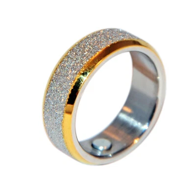 Ring bicolor Diamantenstaub Magnetring Magnetix Style Magnetschmuck -4you # 106 - Bild 1 von 3