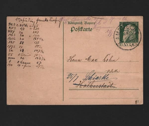 Tarjeta estacionaria OPC 1911 Alemania Baviera Ambrecht - Imagen 1 de 2