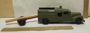 HUBLEY KIDDIE TOY BELL TELEPHONE TRUCK and TRAILER - Parts or Restoration As Is - Picture 1 of 12