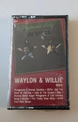 Waylon Jennings & Nelson Live WWII Cassette Tape Last Cowboys RCA SEALED - Image 1 of 2