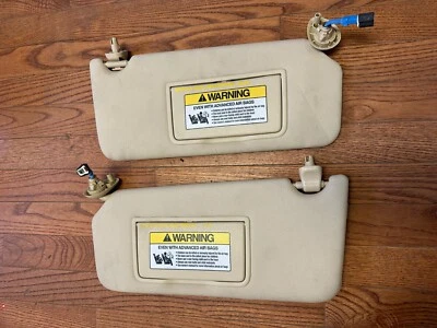 2010 HONDA ACCORD CROSSTOUR OEM Driver Left & Passenger Right Sun Visor Set Tan Foto 1 de 4