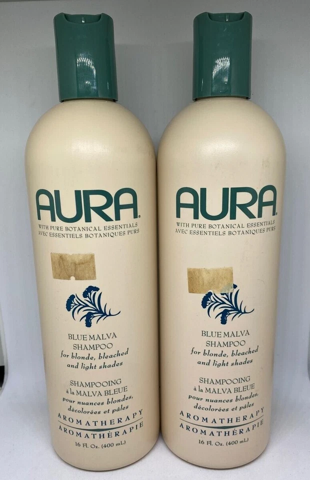 (2) Champú Aura Blue Malva para tonos rubios blanqueados y claros - 16 oz Foto 1 de 1