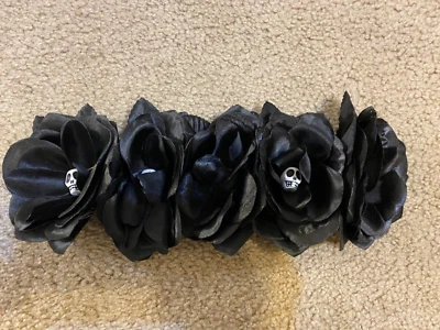 Diadema Disfraz Calavera Azúcar Adulto Día de Muertos Flor Tocado Foto 1 de 3