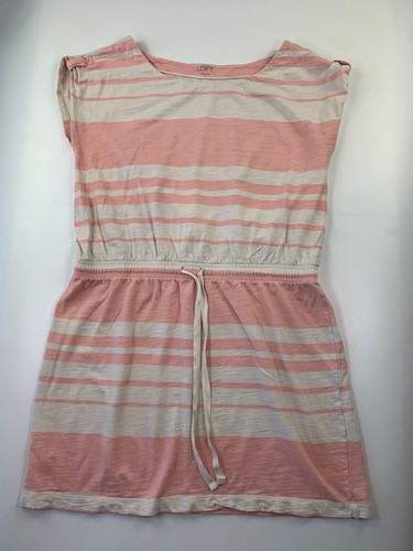 OFF WHITE Ann Taylor Loft Women's M Off White Pink Romper Dress
