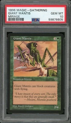 1996 Magic the Gathering MTG Mirage Giant Mantis PSA 10 Pop 1 - Image 1 of 2