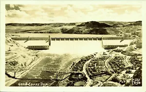 Cartolina fotografica reale RPPC Grand Coulee Dam Columbia River Washington - Foto 1 di 2