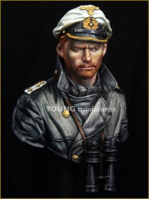Young Miniatures - U-Boat Commander WWII- 1/10th Resin Bust - YM1847 - Image 1 of 4