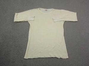 Vintage Duofold Shirt Mens 42 Creme Wool 50s 60s Cotton Thermal Made in USA - Picture 1 of 14