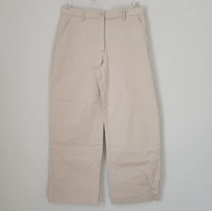 Abercrombie & Fitch Wide Leg High Rise Khaki Pants Size 31/12 - Picture 1 of 7