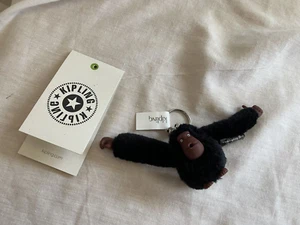 Nuovo portachiavi Kipling Davina scimmia marrone nero peluche scimmia FOB portachiavi - Foto 1 di 10