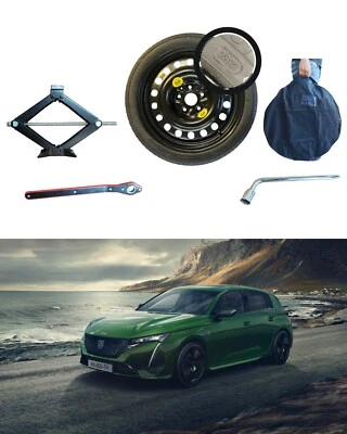 KIT ROUE DE SECOURS galette 17" POUR PEUGEOT 308 II avec CRIC CLE E SAC