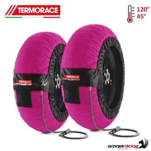 Pair of motorcycle tyrewarmer Termorace Expert pink 90-115/120 - Picture 1 of 5