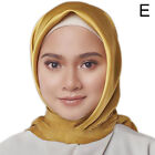 Women Satin Silk Large Square Scarf Muslim Scarves Hijab Shawl Turban Head Wrap 