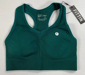 Sujetador deportivo Fittin Sport Essential tamaño verde almohadilla extraíble yoga nuevo en bolsa - Imagen 1 de 8
