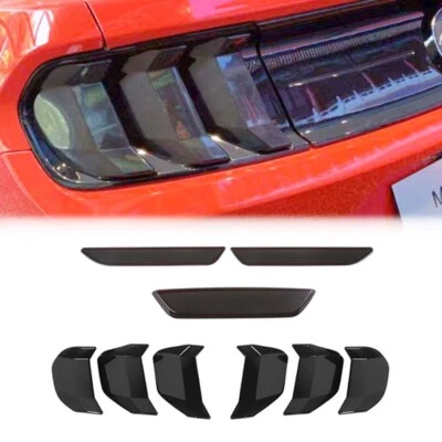 Rear Smoked Tail Light & Fog Lamp Cover Trim Accessories for Ford Mustang 2018+ Foto 1 de 4