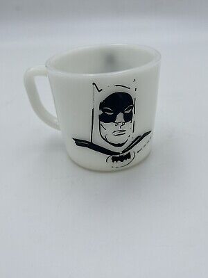 Batman Vintage Coffee Mug Cup 1966  Glass White Milkglass Westfield • 15.13$