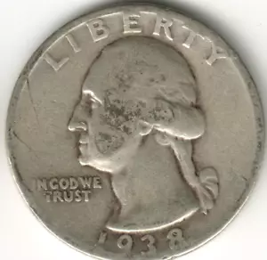 USA - 1938S - Washington ¼ $ - Silver Eagle - Rare - #12759RG - Picture 1 of 2
