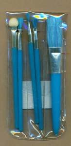 5er Set Make-up Pinsel BLAU Kosmetikpinsel Schminkset - Bild 1 von 1