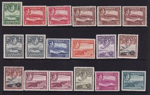 Antigua 1938-51 Extended Set of 18 SG98-109 MNH - Picture 1 of 2
