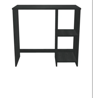 MAINSTAYS SMALL SPACE WRITING DESK W/ 2 SHELVES, TRUE BLACK OAK FINISH - Image 1 of 3