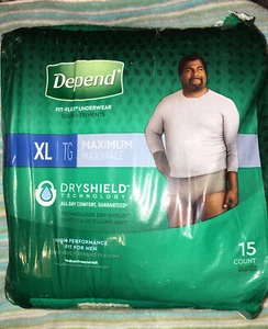 Men's Fit Flex Underwear Size XL depends 15 count - Picture 1 of 3