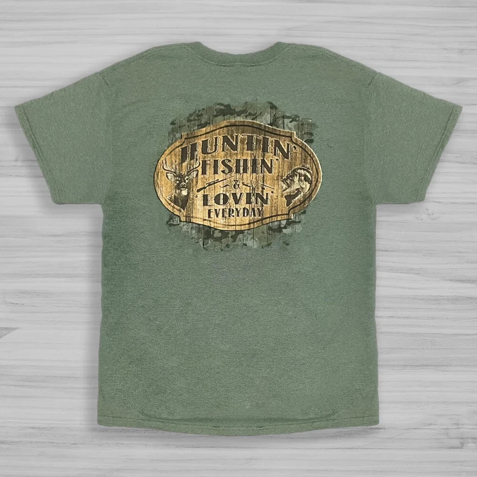 Nueva CAMISETA VIEJA REGLA HUNTIN FISHIN AND LOVIN TODOS LOS DÍAS Foto 1 de 1