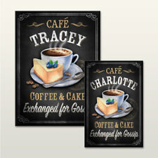 PERSONALISED KITCHEN CAFE SIGN CHALKBOARD EFFECT WALL PLAQUE NOVELTY GIFT 