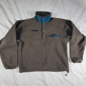Vintage Columbia Mens Medium Brown Pullover Sweater Made In USA Casual Outdo - Picture 1 of 9