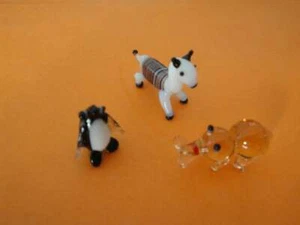 Glass Miniature Collection Glass Figurine Three Pack - Picture 1 of 3